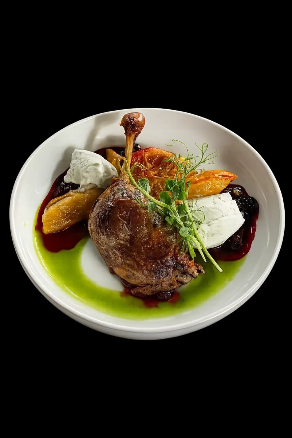 Pulpă de rață confit cu pară