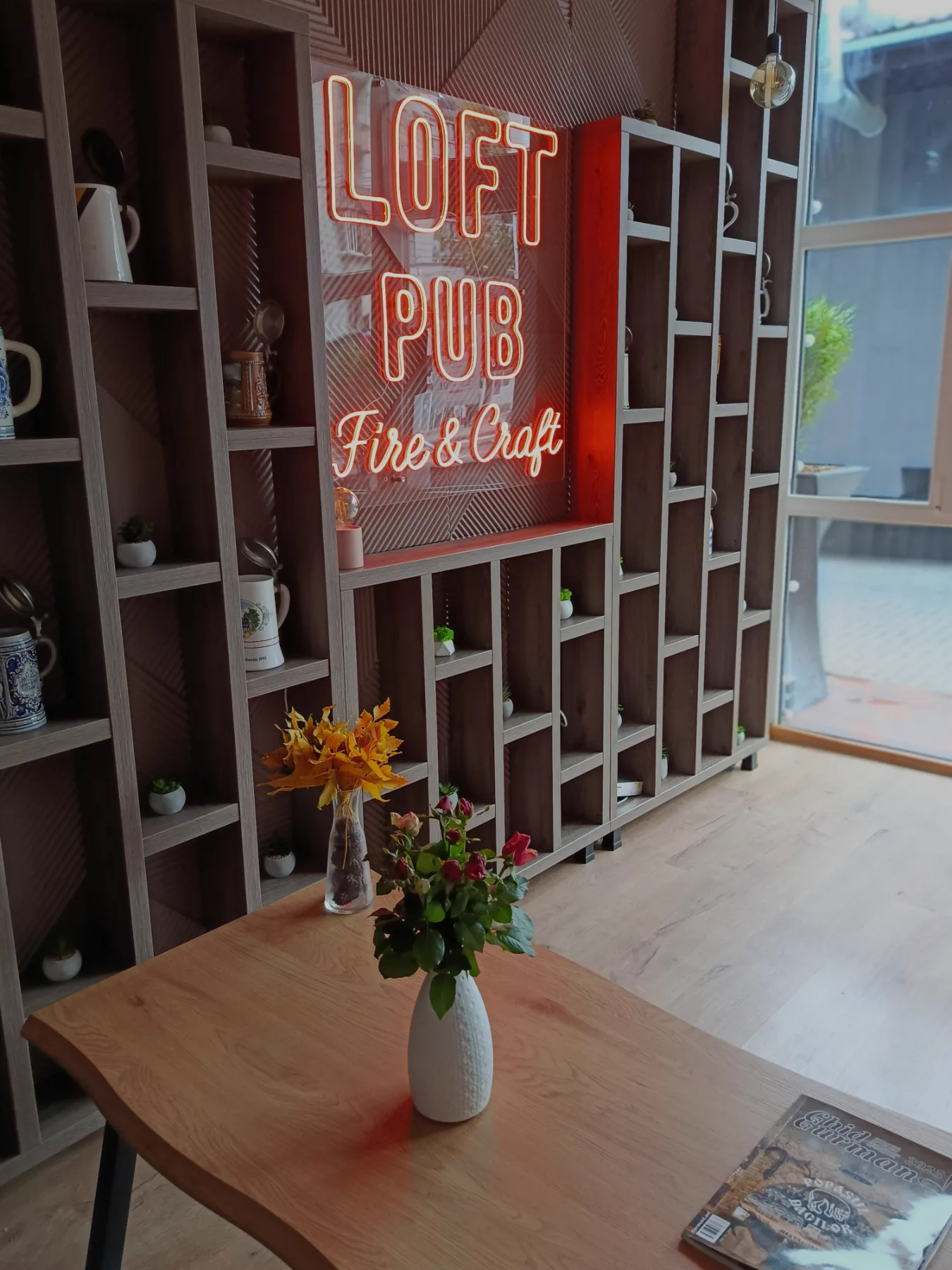 Loft Pub Fire and Craft neon sign